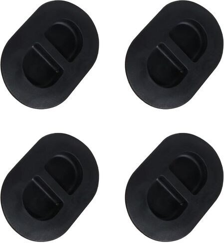 4Pcs Rubber Car Floor Pan Drain Plugs, Compatible with 2007-2018 Jeep Wrangler JK JKU JL, Black, Oval, EPDM Rubber in Saudi Arabia