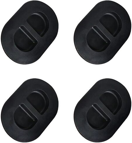 4Pcs Rubber Car Floor Pan Drain Plugs, Compatible with 2007-2018 Jeep Wrangler JK JKU JL, Black, Oval, EPDM Rubber in Saudi Arabia
