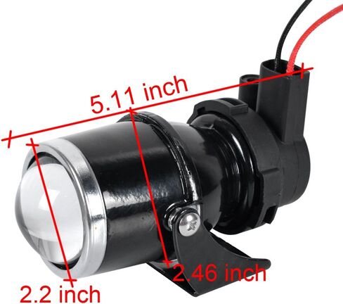 Astra Depot 2pcs Super Bright 55W H3 Projector Glass Lens Driving Fog Lamp Light Halogen Bulb Fog Light Assembly in Saudi Arabia