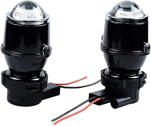 Astra Depot 2pcs Super Bright 55W H3 Projector Glass Lens Driving Fog Lamp Light Halogen Bulb Fog Light Assembly in Saudi Arabia