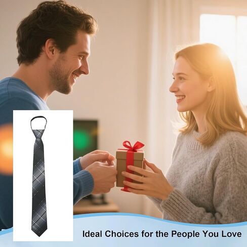 Zipper Ties for Men, Pre-tied Adjustable Mens Ties Formal Men's Neckties with Zip for Wedding Business Banquet School in Kuwait