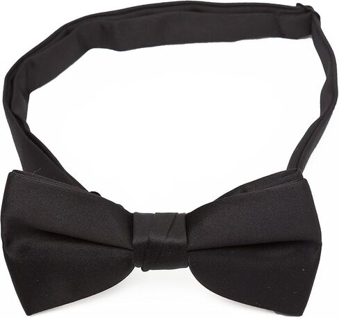 Men’s 2.5" Poly Satin Solid Color Adjustable Pre-tied Bow Tie, Multiple Colors Available in Kuwait