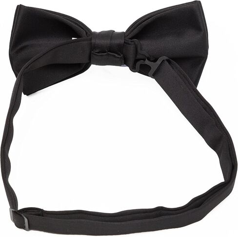 Men’s 2.5" Poly Satin Solid Color Adjustable Pre-tied Bow Tie, Multiple Colors Available in Kuwait