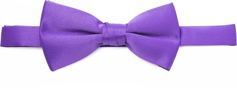 Men’s 2.5" Poly Satin Solid Color Adjustable Pre-tied Bow Tie, Multiple Colors Available in Kuwait