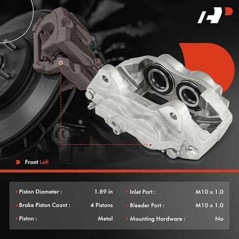 A-Premium Disc Brake Caliper Assembly Compatible with Select Toyota and Lexus Models - Land Cruiser, LX470 1998-2002 4.7L - Front Left Driver Side in Saudi Arabia