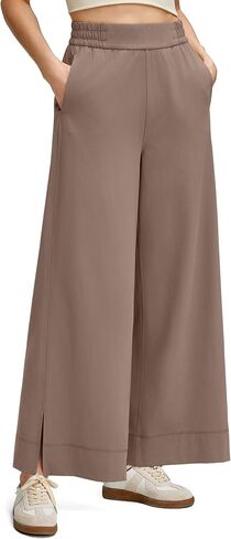 G4Free Strowen Women Lightweight Wide Leg Ankle Pants with Pockets 7/8 Length Yoga Pants Stretchy Casual Travel Trousers in Saudi Arabia