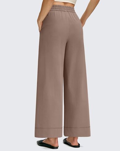G4Free Strowen Women Lightweight Wide Leg Ankle Pants with Pockets 7/8 Length Yoga Pants Stretchy Casual Travel Trousers in Saudi Arabia