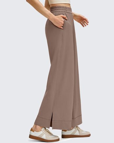 G4Free Strowen Women Lightweight Wide Leg Ankle Pants with Pockets 7/8 Length Yoga Pants Stretchy Casual Travel Trousers in Saudi Arabia