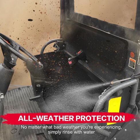 RTV Seat Covers with Headrest Covers - Compatible with Kubota RTV 400 RTV 500, Waterproof PU Coatin, Black UTV Seat Cover Accessories in Saudi Arabia