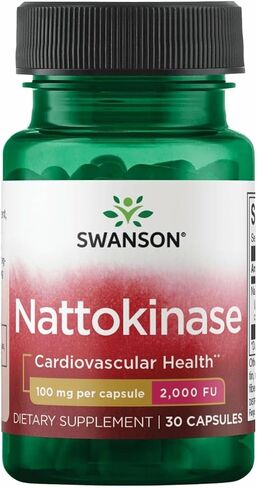 Swanson Nattokinase 2000 Fibrinolytic Units 100 Milligrams 30 Capsules Enzyme in Saudi Arabia
