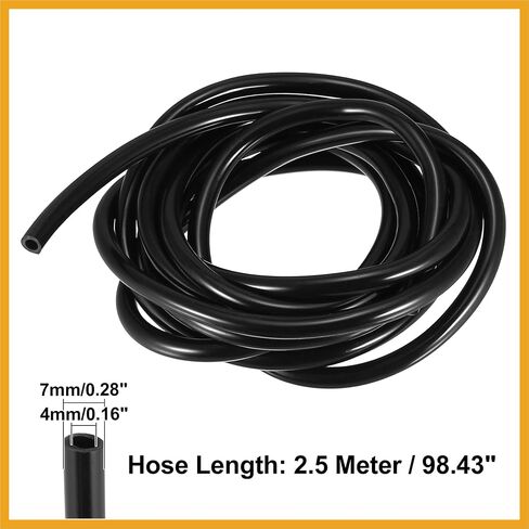 Front Windshield Wiper Nozzles Kit for Cadillac CTS with Gaskets 2.5 Meter Fluid Hose - Pack of 6 Black Replacement in Saudi Arabia