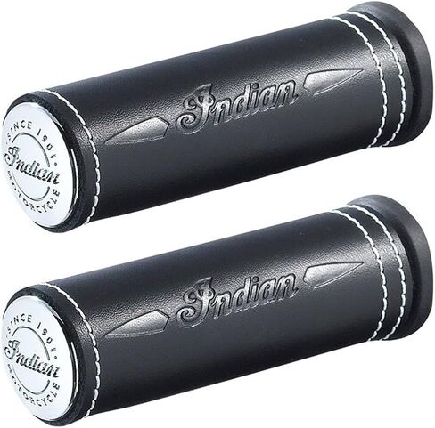 Indian Motorcycle Handlebar Grip Wraps, Pair, Genuine Leather, Black, for Specific Chief, Chieftain, Challenger, Roadmaster, Springfield, Pursuit Models and More, for Comfortable Grip - 2879999-01 in Saudi Arabia
