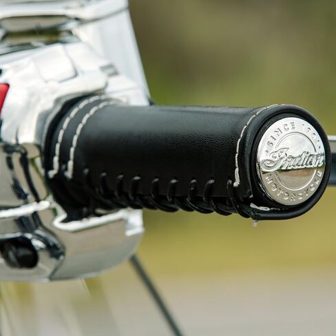 Indian Motorcycle Handlebar Grip Wraps, Pair, Genuine Leather, Black, for Specific Chief, Chieftain, Challenger, Roadmaster, Springfield, Pursuit Models and More, for Comfortable Grip - 2879999-01 in Saudi Arabia