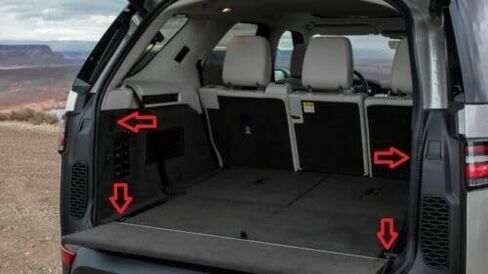 Trunk Organizer Cargo Net for Land Rover Discovery 2014-2025 – Envelope Style Cargo Net for SUV – Premium Mesh Car Trunk Organizer Vehicle Carrier Storage – Compatible with Discovery in Saudi Arabia