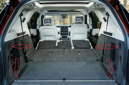 Trunk Organizer Cargo Net for Land Rover Discovery 2014-2025 – Envelope Style Cargo Net for SUV – Premium Mesh Car Trunk Organizer Vehicle Carrier Storage – Compatible with Discovery in Saudi Arabia