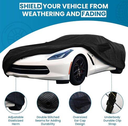 Car Cover for All Weather Rain Snow Hail UV Waterproof Fit 1988 1989 1990 1991 1992 1993 Mercedes-Benz 300SE 300SEL -Ultimate Protect (Gray) in Saudi Arabia