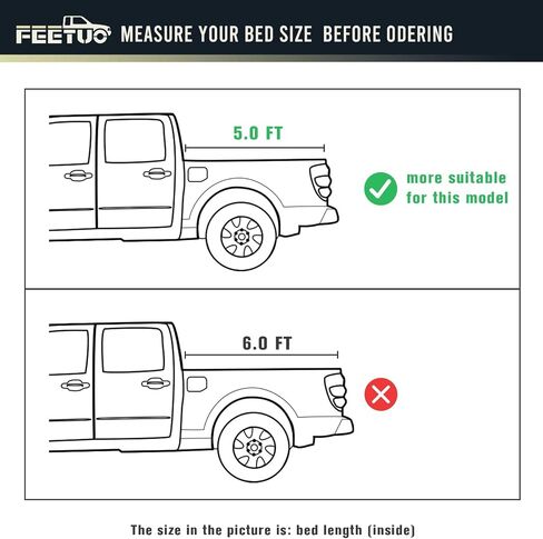 Soft Tri-Fold Tonneau Cover Truck Bed Compatible with 2005-2025 Nissan Frontier & 2009-2012 Suzuki Equator 5FT/59.5inch |for Models with or Without The Deck Rail System| in Saudi Arabia