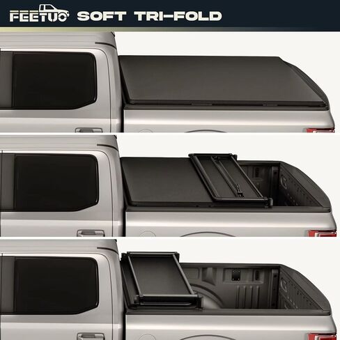 Soft Tri-Fold Tonneau Cover Truck Bed Compatible with 2005-2025 Nissan Frontier & 2009-2012 Suzuki Equator 5FT/59.5inch |for Models with or Without The Deck Rail System| in Saudi Arabia