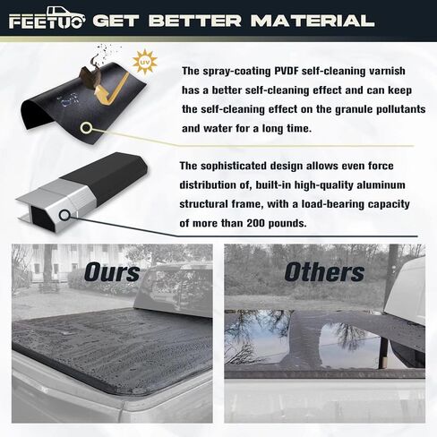 Soft Tri-Fold Tonneau Cover Truck Bed Compatible with 2005-2025 Nissan Frontier & 2009-2012 Suzuki Equator 5FT/59.5inch |for Models with or Without The Deck Rail System| in Saudi Arabia