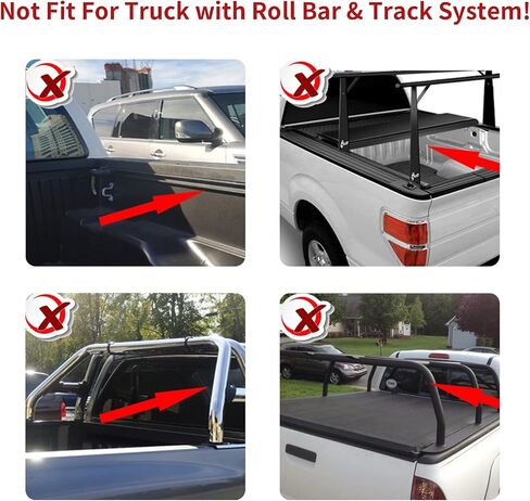 غطاء تونيو للشاحنة الناعمة القابلة للطي من North Mountain لسرير شاحنة بيك أب Ford Ranger بطول 6 أقدام، يناسب 1983-2011 Ford Ranger بطول 6 أقدام Fleetside/Styleside Bed (72 بوصة)، وليس لسرير Flareside/Stepside in Kuwait
