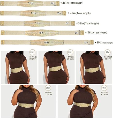 Glamorstar Women Wide Corset Belt Elastic Stretchy Waist Belt for Dresses in Saudi Arabia