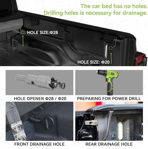 غطاء تونيو لسرير الشاحنة الصلبة قابل للسحب لفورد مافريك 2022-2025 | متين ومقاوم للماء وسهل التركيب | أمان محسّن وتصميم أنيق | المنيوم | لا الحفر المطلوبة in Kuwait