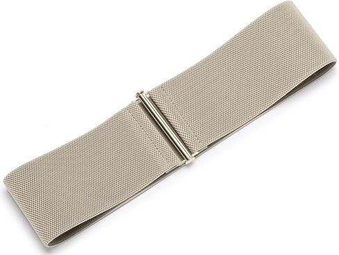 Women's 3" Extra Wide Belt Stretchy Waist cinch Belt Vintage Elastic Waistband Corset Gold/Silver Buckle Belts for Women in Kuwait