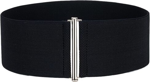 Women's 3" Extra Wide Belt Stretchy Waist cinch Belt Vintage Elastic Waistband Corset Gold/Silver Buckle Belts for Women in Kuwait