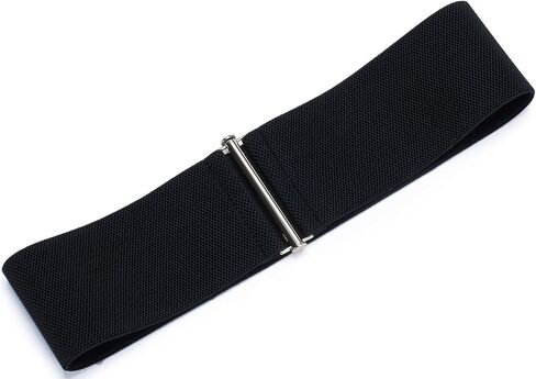 Women's 3" Extra Wide Belt Stretchy Waist cinch Belt Vintage Elastic Waistband Corset Gold/Silver Buckle Belts for Women in Kuwait