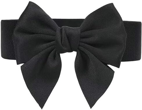 Women's Wide Bowknot Belt Vintage Stretchy Bow Belt Corset Waistband for Party Casual Matching Women Dresses in Saudi Arabia