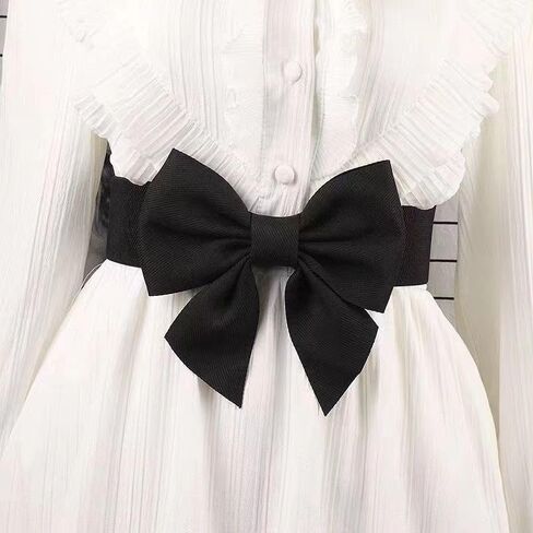 Women's Wide Bowknot Belt Vintage Stretchy Bow Belt Corset Waistband for Party Casual Matching Women Dresses in Saudi Arabia