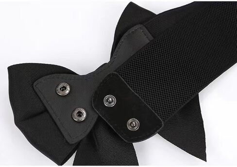 Women's Wide Bowknot Belt Vintage Stretchy Bow Belt Corset Waistband for Party Casual Matching Women Dresses in Saudi Arabia