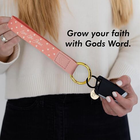 Yappy Daily Bible Verse Keychain المعصم، NFC Christian Lanyard للمفاتيح والمحفظة والهوية والهاتف للنساء والرجال in Kuwait