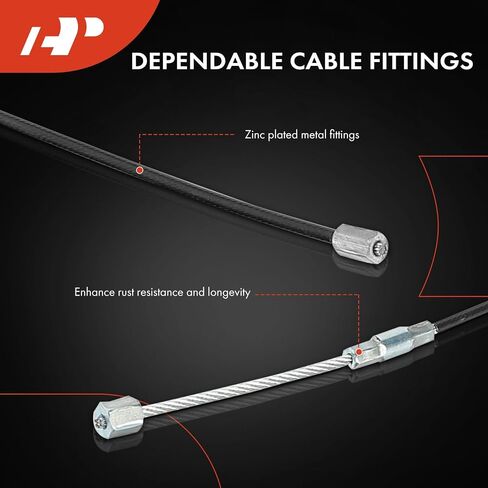 A-Premium Front Driver or Passenger Side Parking Brake Cable Assembly Compatible with Dodge, Chrysler and Plymouth Models: Grand Caravan, Caravan, Town & Country, Grand Voyager, Voyager in Saudi Arabia