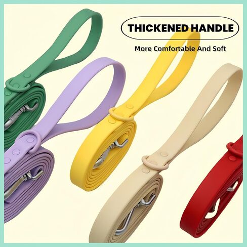 مجموعة مقود طوق الكلب، قابلة للتعديل، قوية ومقاومة للأوساخ وإزالة الروائح الكريهة، طوق كلب مقاوم للماء، سهل التنظيف، مقاود أطواق الحيوانات الأليفة الناعمة للكلاب الكبيرة والمتوسطة والصغيرة (بني، L) in Kuwait