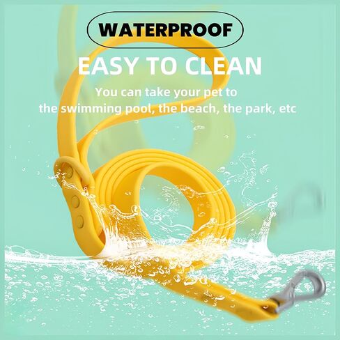 مجموعة مقود طوق الكلب، قابلة للتعديل، قوية ومقاومة للأوساخ وإزالة الروائح الكريهة، طوق كلب مقاوم للماء، سهل التنظيف، مقاود أطواق الحيوانات الأليفة الناعمة للكلاب الكبيرة والمتوسطة والصغيرة (بني، L) in Kuwait
