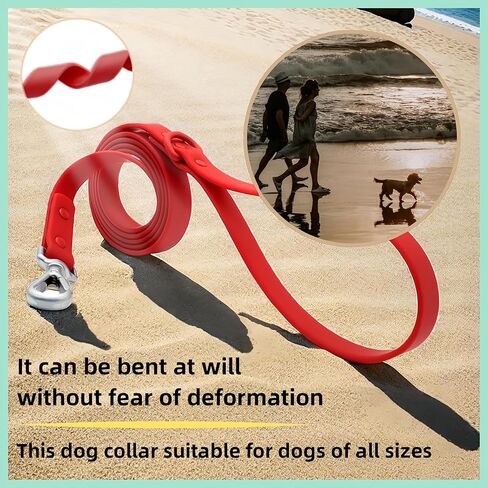 مجموعة مقود طوق الكلب، قابلة للتعديل، قوية ومقاومة للأوساخ وإزالة الروائح الكريهة، طوق كلب مقاوم للماء، سهل التنظيف، مقاود أطواق الحيوانات الأليفة الناعمة للكلاب الكبيرة والمتوسطة والصغيرة (بني، L) in Kuwait