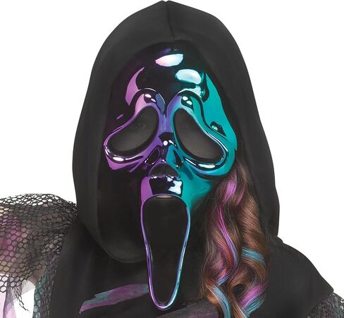 Fun World Girls Two-tone Chrome Ghost Face Costume in Saudi Arabia