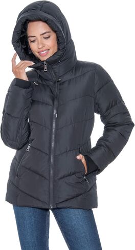 Sebby S.E.B Women's Puffer Jacket with Cozy Faux Fur - in Saudi Arabia