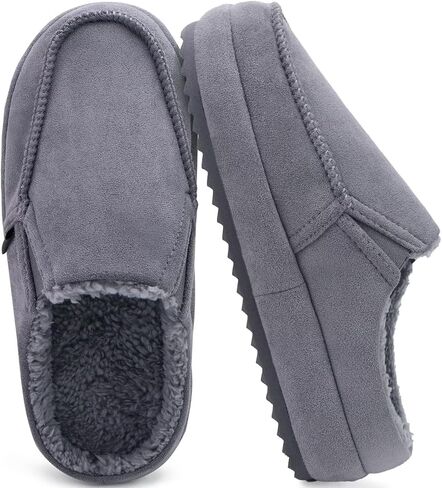 KuaiLu Womens Clog Slippers Cozy Suede Warm Plush Lined Arch Support Faux Fur House Ladies Bedroom Slippers Comfy Orthotic Memory Foam Plantar Fasciitis Home Indoor Outdoor Shoes Brown US8 in Kuwait
