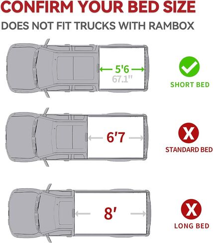 YITAMOTOR Low-Profile Hard Quad-Fold Truck Bed Tonneau Cover Compatible with Ford F-150 F150 2015-2025 with 5.5 ft Bed in Saudi Arabia