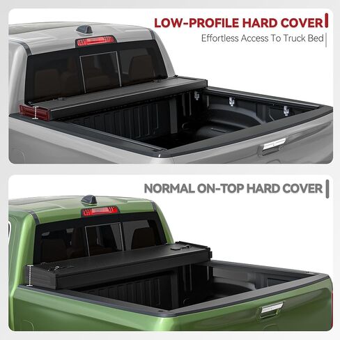 YITAMOTOR Low-Profile Hard Quad-Fold Truck Bed Tonneau Cover Compatible with Ford F-150 F150 2015-2025 with 5.5 ft Bed in Saudi Arabia