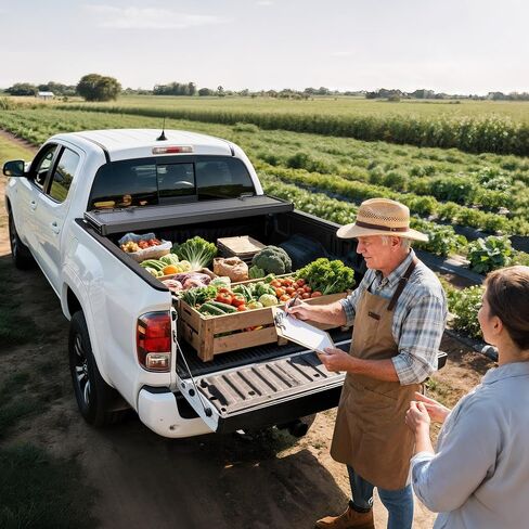 YITAMOTOR Low-Profile Hard Quad-Fold Truck Bed Tonneau Cover Compatible with Ford F-150 F150 2015-2025 with 5.5 ft Bed in Saudi Arabia