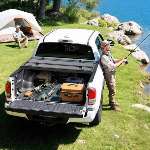 YITAMOTOR Low-Profile Hard Quad-Fold Truck Bed Tonneau Cover Compatible with Ford F-150 F150 2015-2025 with 5.5 ft Bed in Saudi Arabia