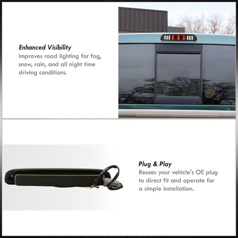 AJP Distributors LED 3RD Brake Rear Stop Light Bar Compatible/Replacement For Ranger F250 F350 F450 Super Duty 1999 2000 2001 2002 2003 2004 2005 2006 2007 2008 2009 2010 2011 2012 2013 2014 2015 2016 in Saudi Arabia