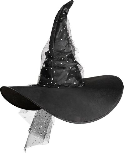 قبعة ساحرة على شكل قطة مرحة للنساء | قبعة أزياء الهالوين | قبعة ساحرة سوداء in Kuwait