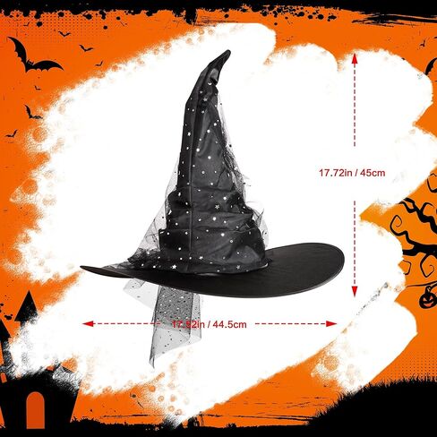 قبعة ساحرة على شكل قطة مرحة للنساء | قبعة أزياء الهالوين | قبعة ساحرة سوداء in Kuwait