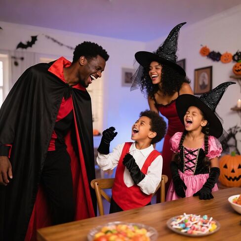 قبعة ساحرة على شكل قطة مرحة للنساء | قبعة أزياء الهالوين | قبعة ساحرة سوداء in Kuwait