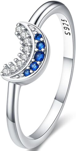 925 Sterling Silver Sun and Moon Ring Set Stackable Rings for Women Sparkling Gold and Silver Rings CelestialJewelry Anillos Para Mujer Matching Rings as Friendship Rings BBF Gifts for Bestie Mother Daughter in Kuwait