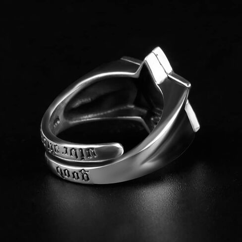 Vintage Eye of God Expandable Stacking Ring for Women Men All Seeing Eyes of Providence Pyramid Triangle Open Adjustable Finger Bands Wrap Statement Rings Fashion Jewelry Gifts in Saudi Arabia